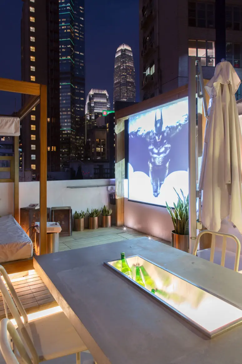 A movie screen would be a perfect addition to summer gatherings.