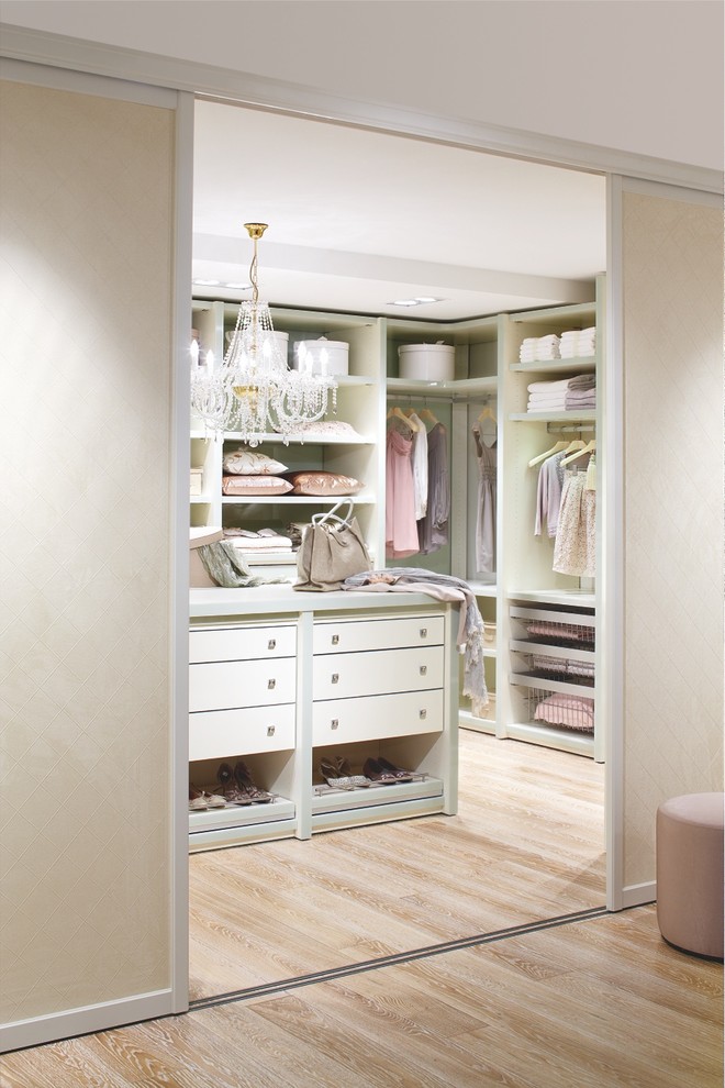 Sliding doors is a perfect way to hide a walk-in closet.