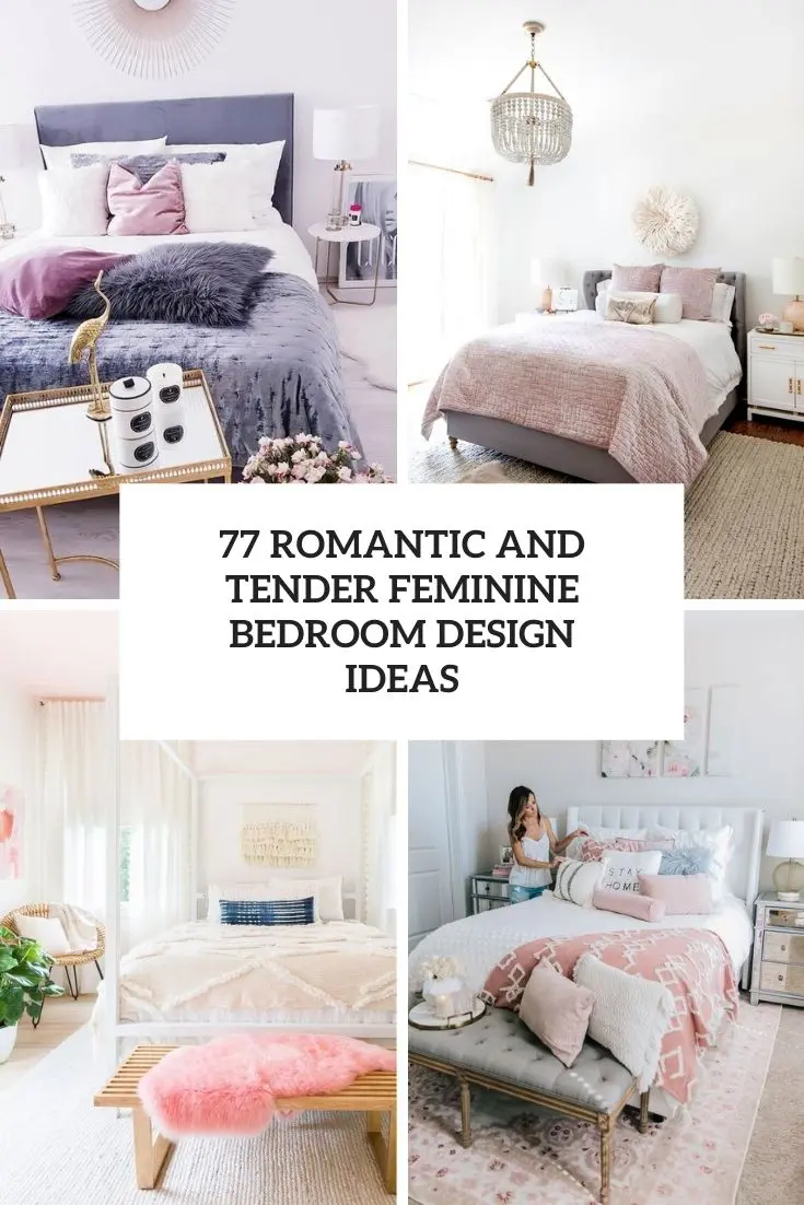 romantic and tender feminine bedroom design ideas