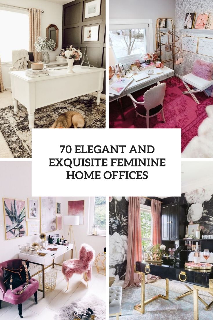 elegant and exquisite feminine home offices