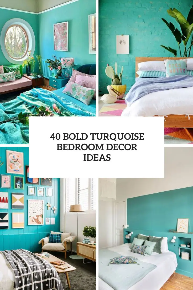 bold turquoise bedroom decor ideas