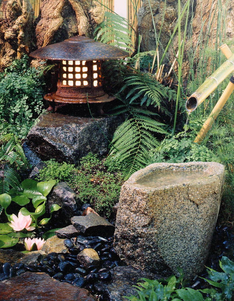 The sound of flowing or falling water adds to the soothing nature of any Japanese-inspired garden.