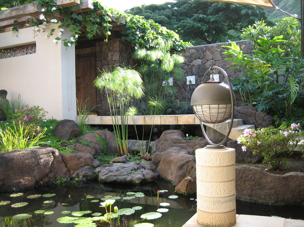 If there is a pond in your garden, plant lotuses there to create the ultimate Zen ambience.