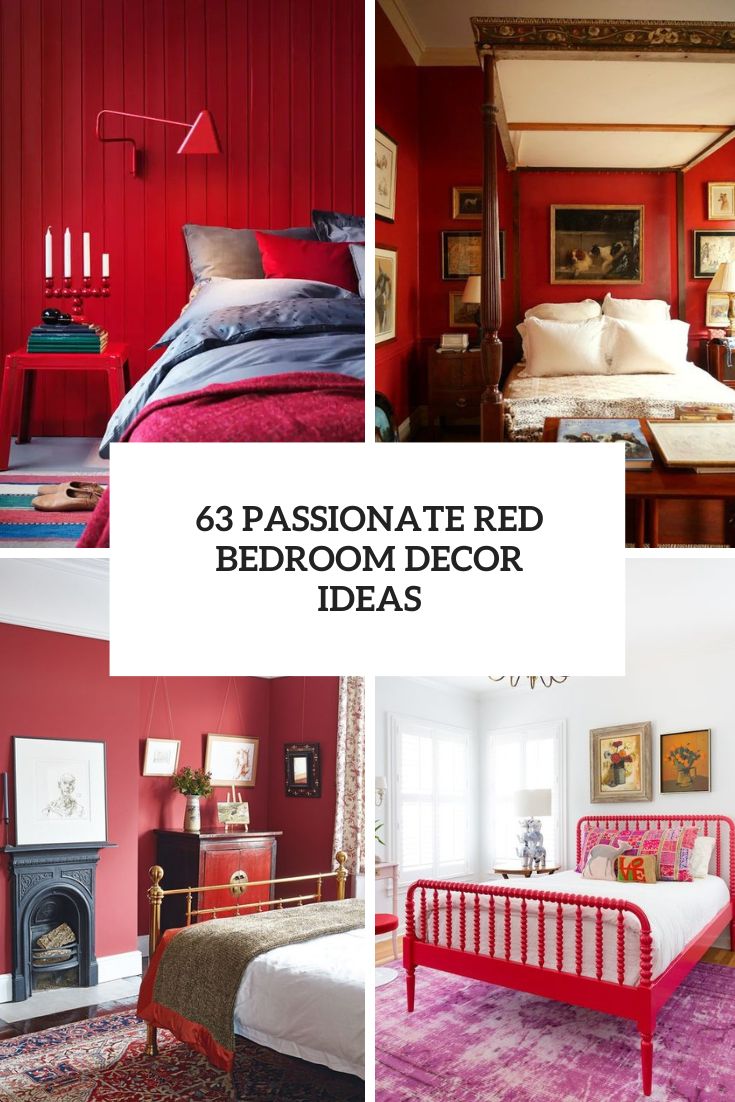 passionate red bedroom decor ideas
