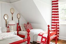 a stylish attic bedroom design