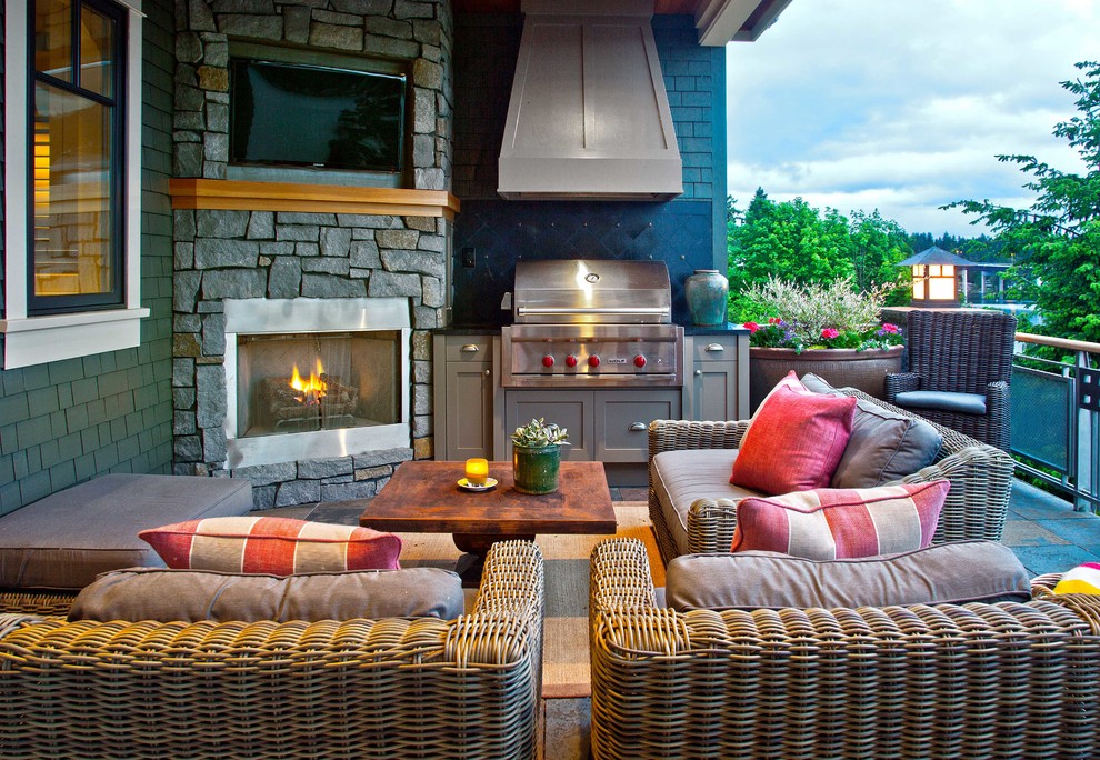 A proper ventilation could make your outdoor room much comfy to use when somebody's grilling steaks.
