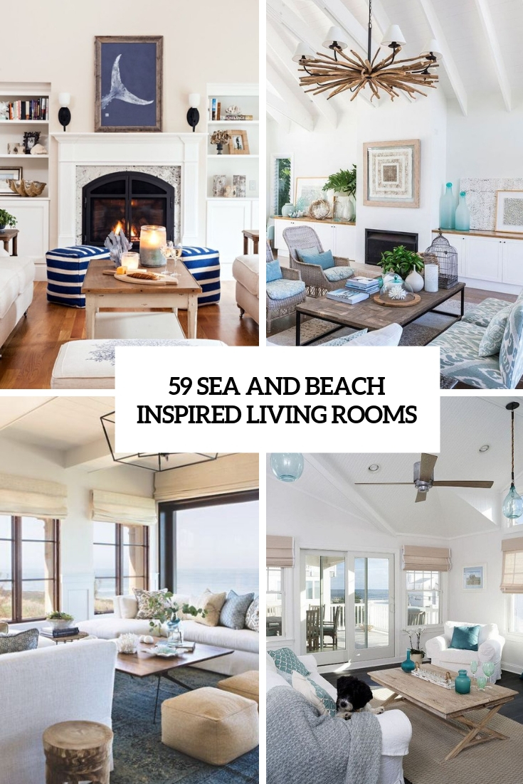 sea and beach inspired living rooms