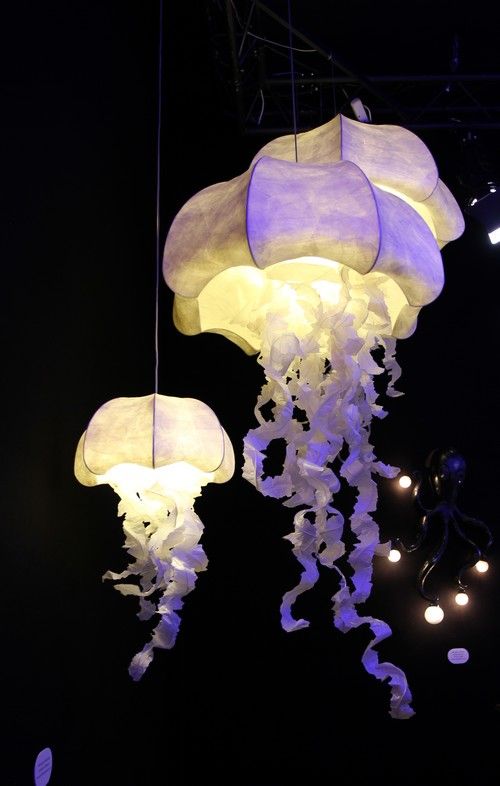 Beautiful jellyfish chandeliers are lovely and bold and look gorgeous and seaside like