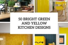 50 bright green and yellow kitchen designs cover