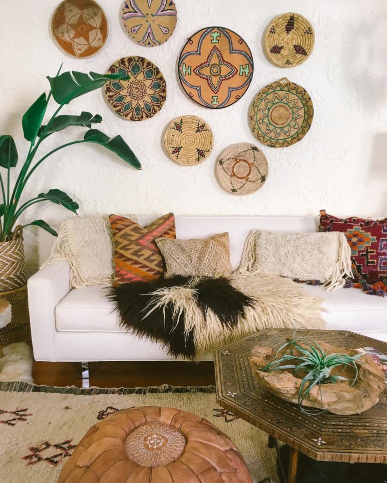 Bringing African and Moroccan flavors to boho interiors is also an interesting idea that works.