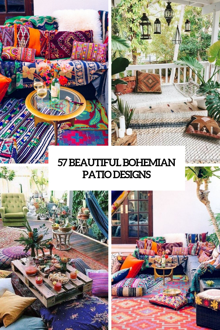 57 Beautiful Bohemian Patio Designs