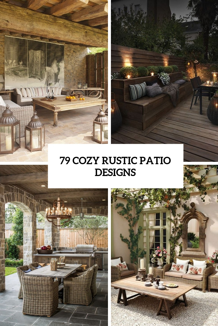 cozy rustic patio designs