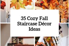 30 cozy fall staircase decor ideas