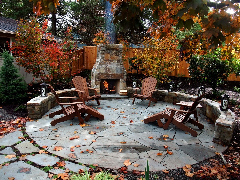 Autumnal shades make any outdoor space look dramatic.