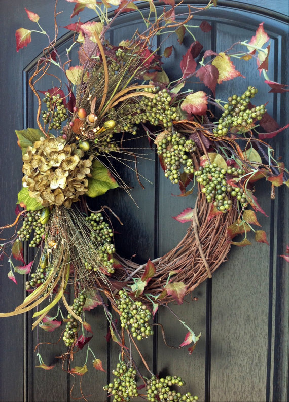 Grapevine could also be used for a holiday door decor.
