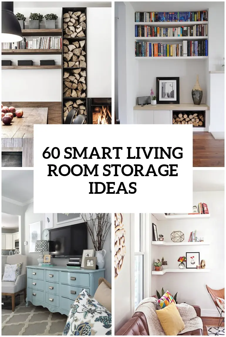 60 Simple But Smart Living Room Storage Ideas