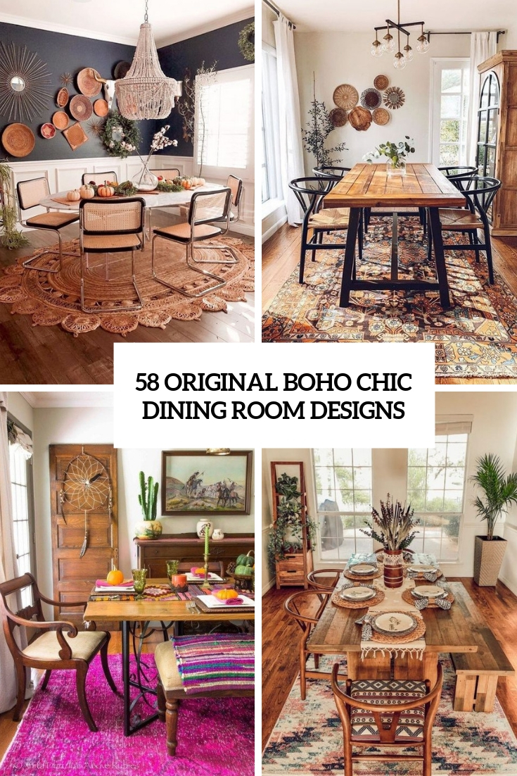 58 Original Boho Chic Dining Room Designs