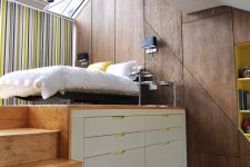 you can doulbe a small bedrooms space by buiding a storage sleeping platform