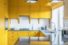 a lovely yellow kitchen design