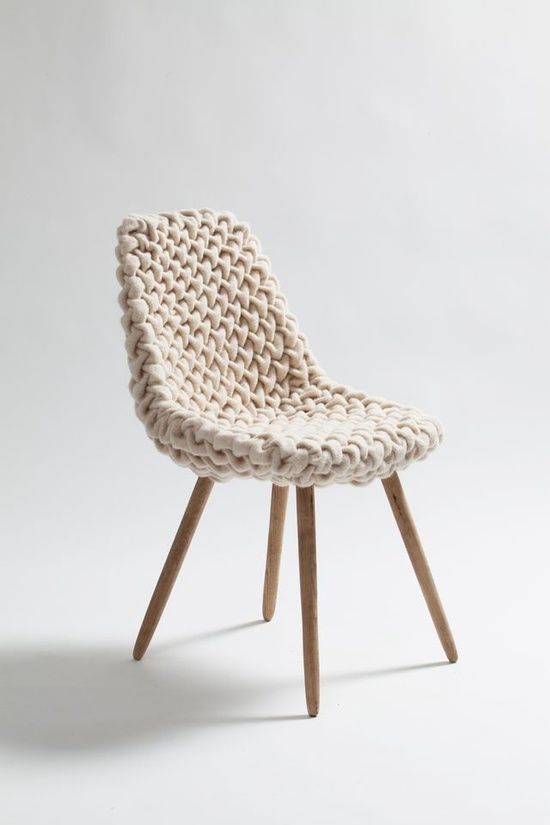 a neutral knit chair is a very cool and very comfortable piece that is great for sitting on