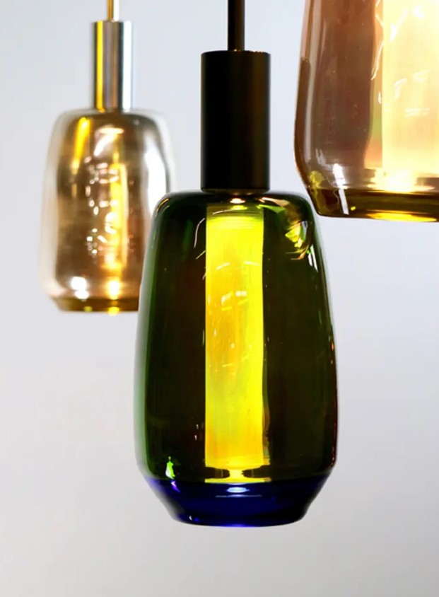 Pendant lamps made of wine bottles are eco friendly and eco conscious, which is great for a modern or contemporary space