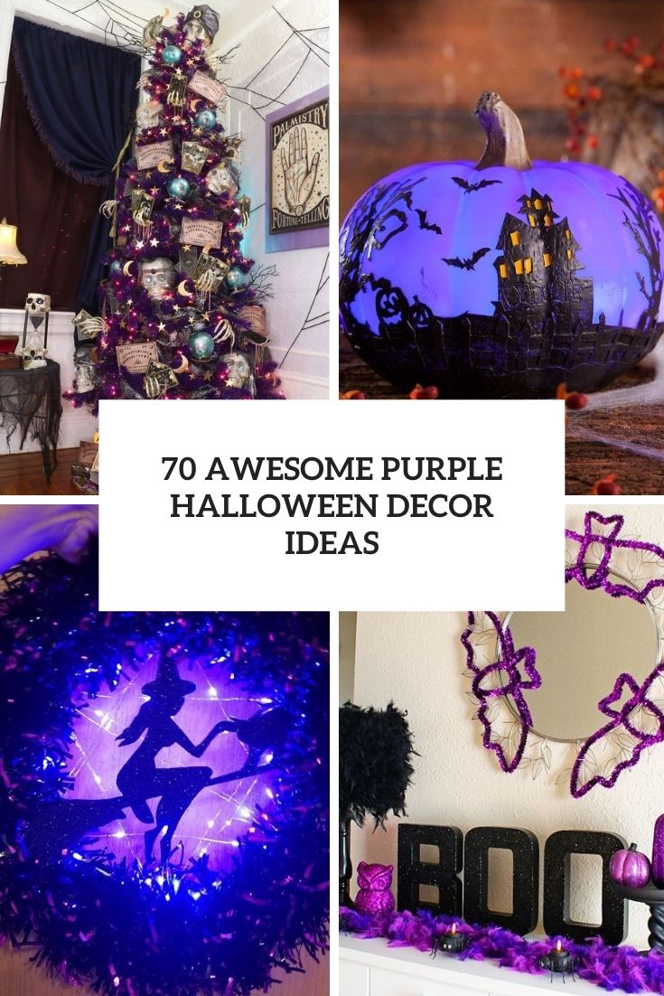 awesome purple halloween decor ideas