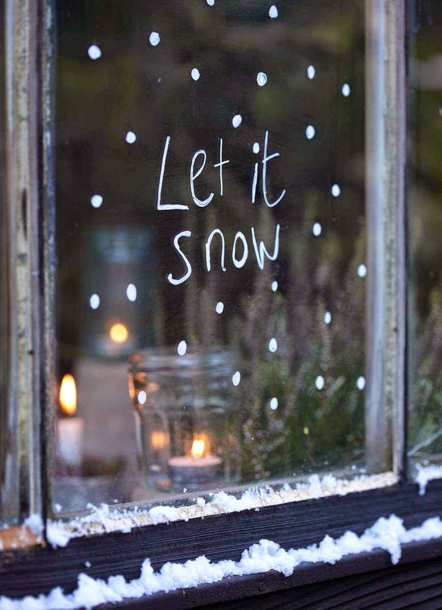 Use a white marker to draw and write something cool right on a window.