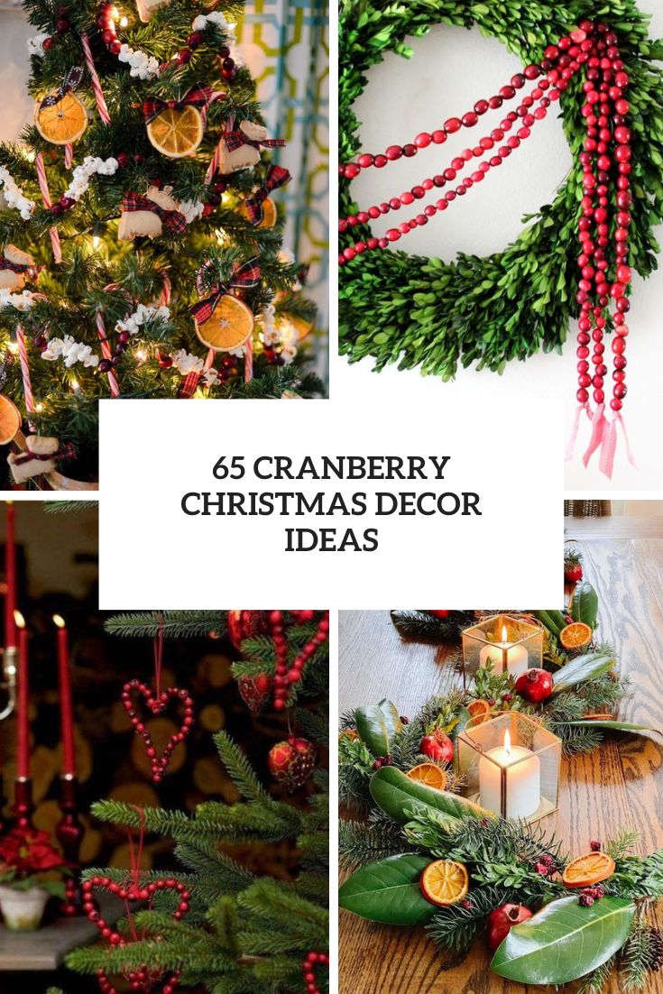 cranberry christmas decor ideas