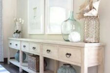 a cute shabby chic console table