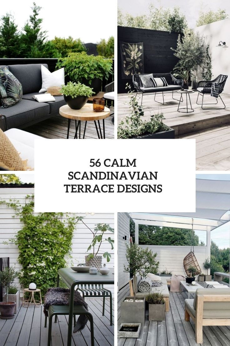 calm scandinavian terrace designs