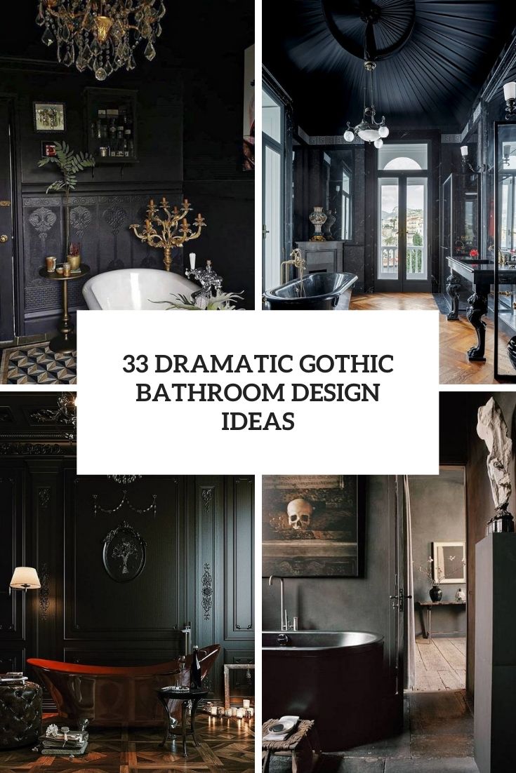 dramatic gothic bathroom design ideas
