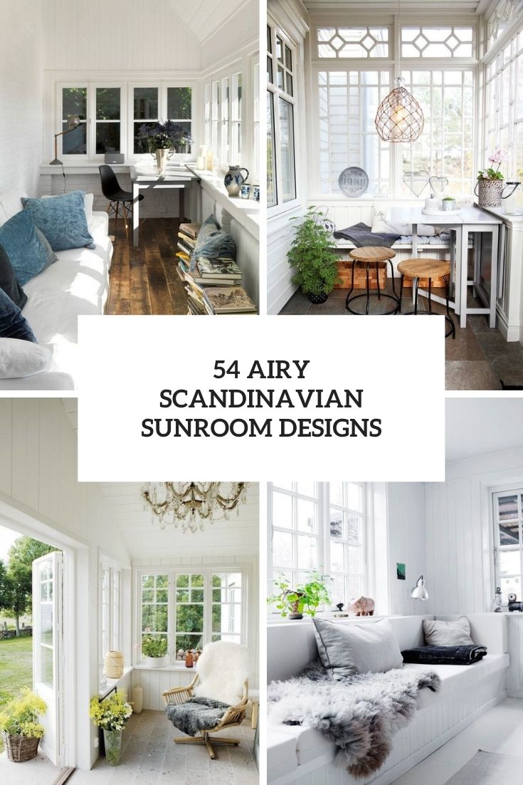 airy scandinavian sunroom designs