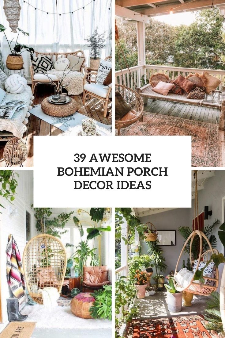 awesome bohemian porch decor ideas
