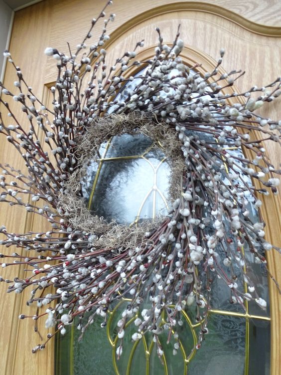 a lush willow and dried herb wreath is a large statement front door decoration to rock