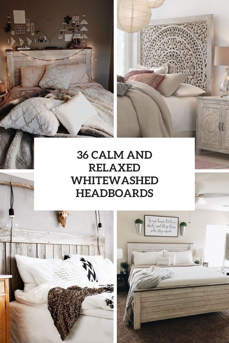 calm and relaxed whitewashed headboards