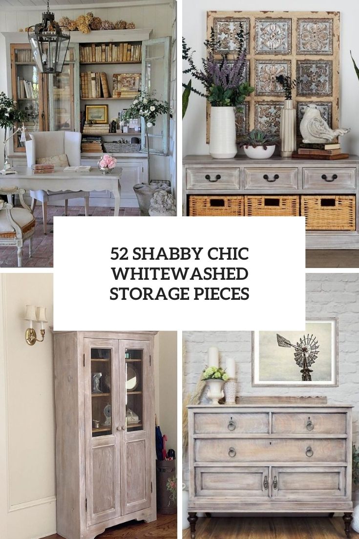 52 Shabby Chic Whitewashed Storage Pieces
