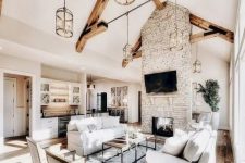 a cozy barn living room design
