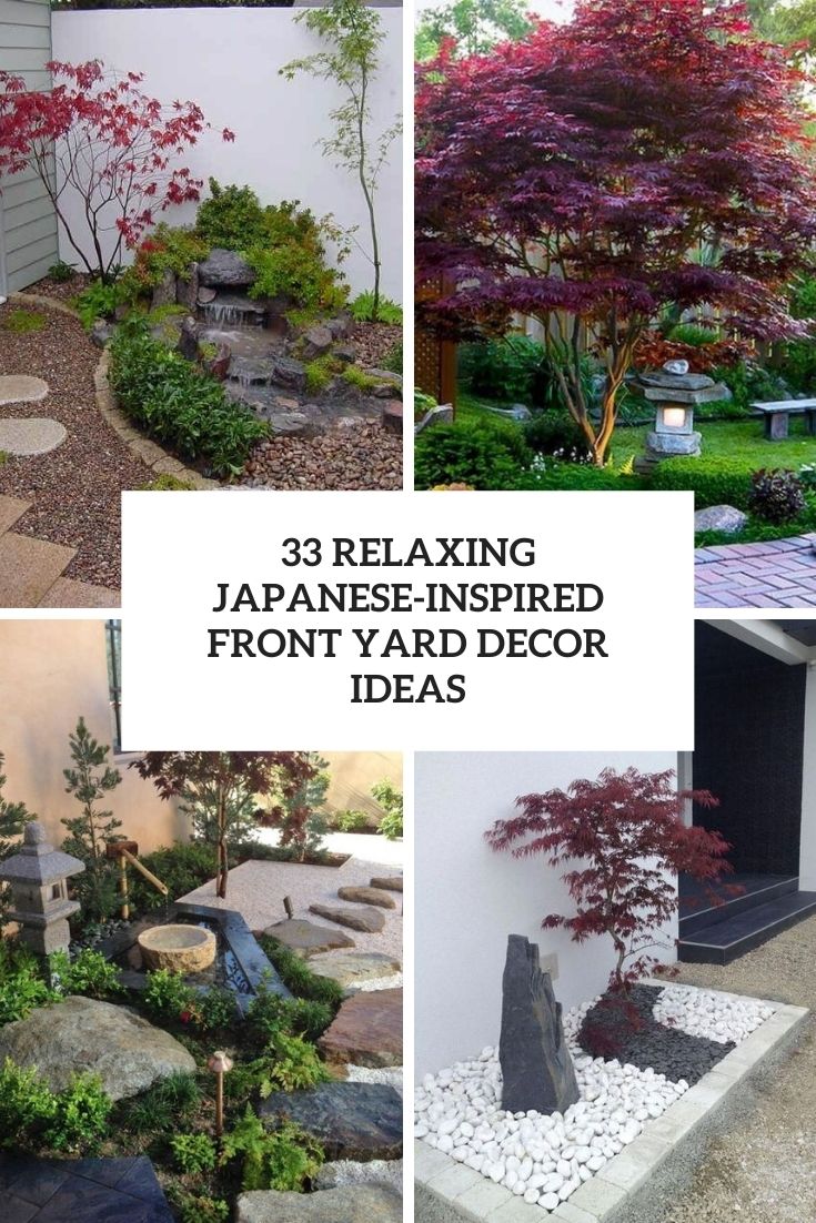 relaxing japanese inspired front yard decor ideas