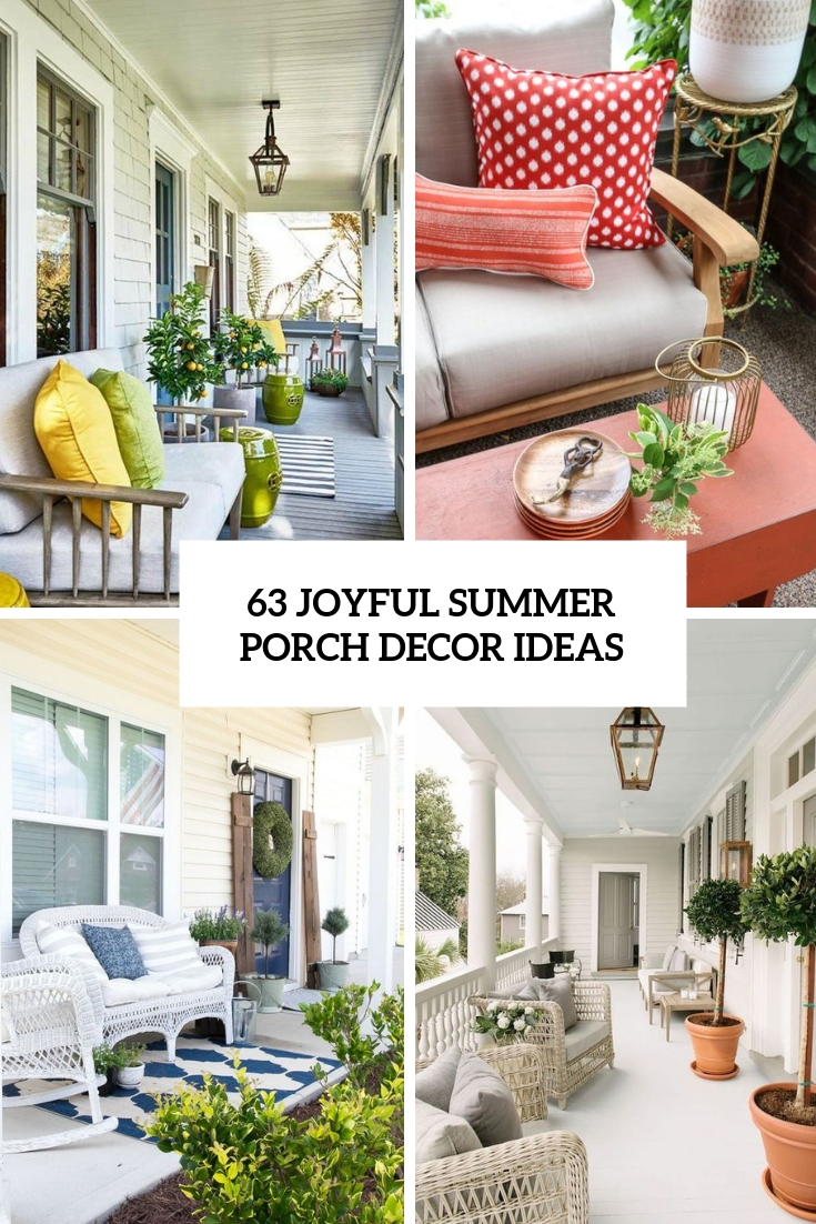 63 Joyful Summer Porch Décor Ideas