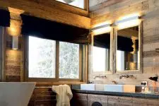 a super cozy wood bathroom design