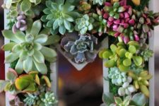 a white monogram with succulents of various kinds is a modern and fresh decoration, can be used for any events