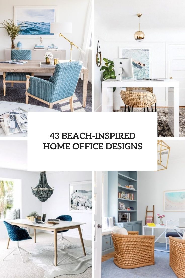 43 Beach-Inspired Home Office Designs