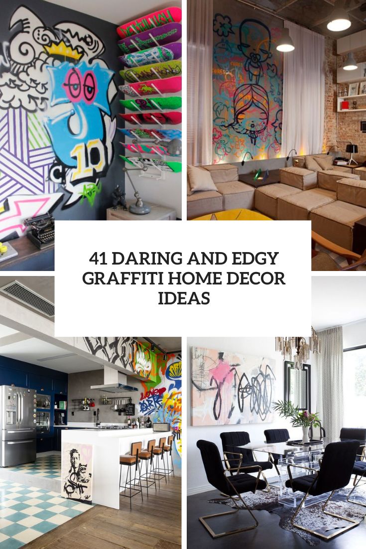 daring and edgy graffiti home decor ideas