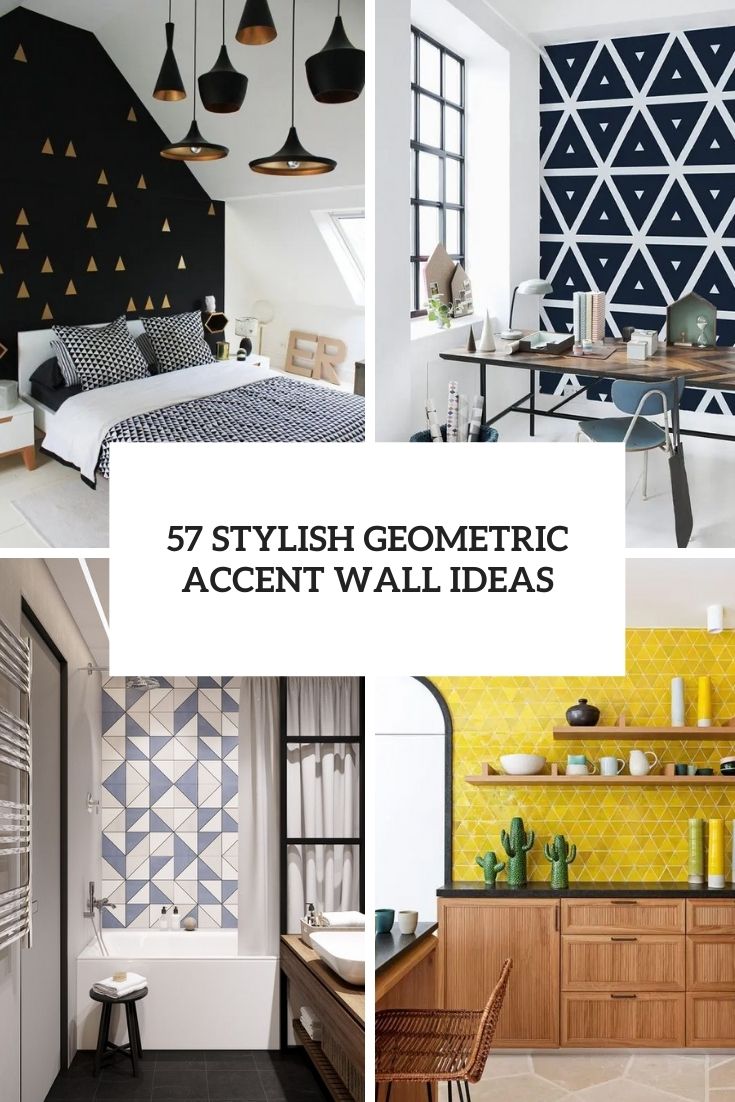 stylish geometric accent wall ideas