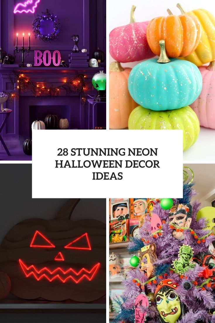 stunning neon halloween decor ideas