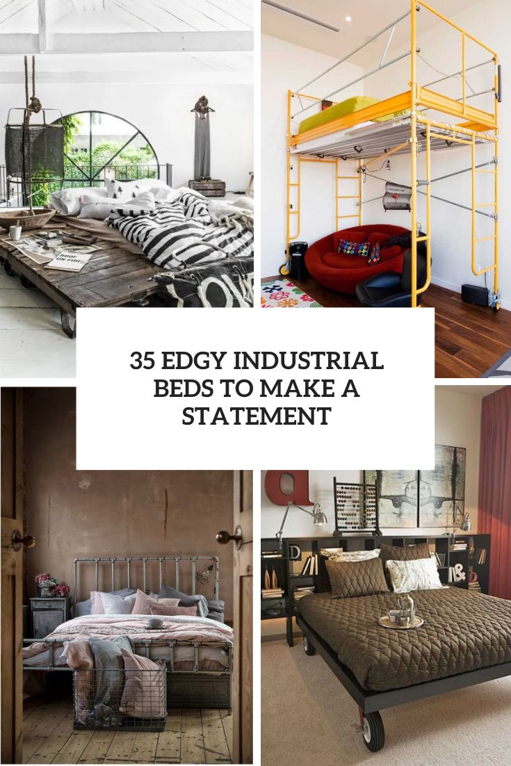 edgy industrial beds to make a statement