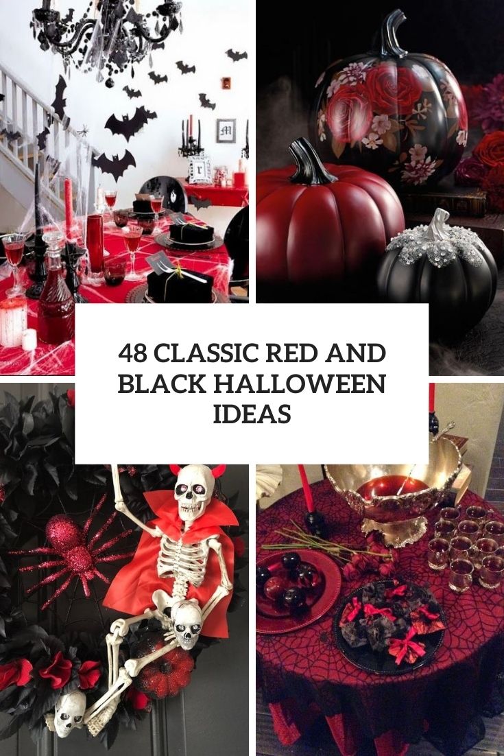 classic red and black halloween ideas