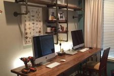 a simple industrial home office design