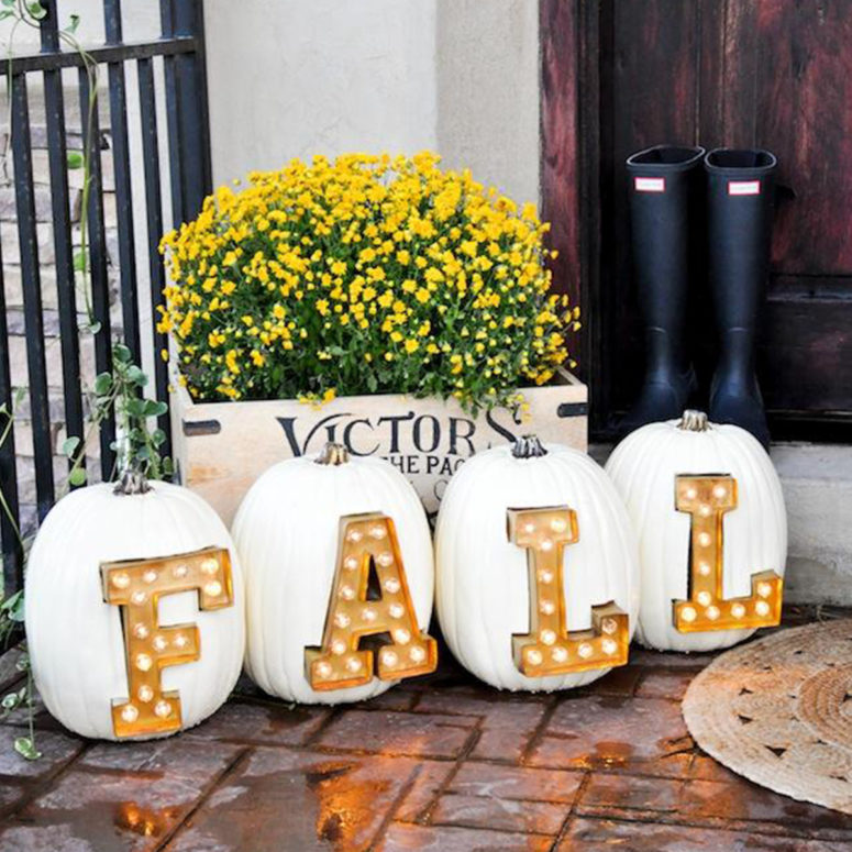 This is how you can take pumpkin and lights decor to the next level.
