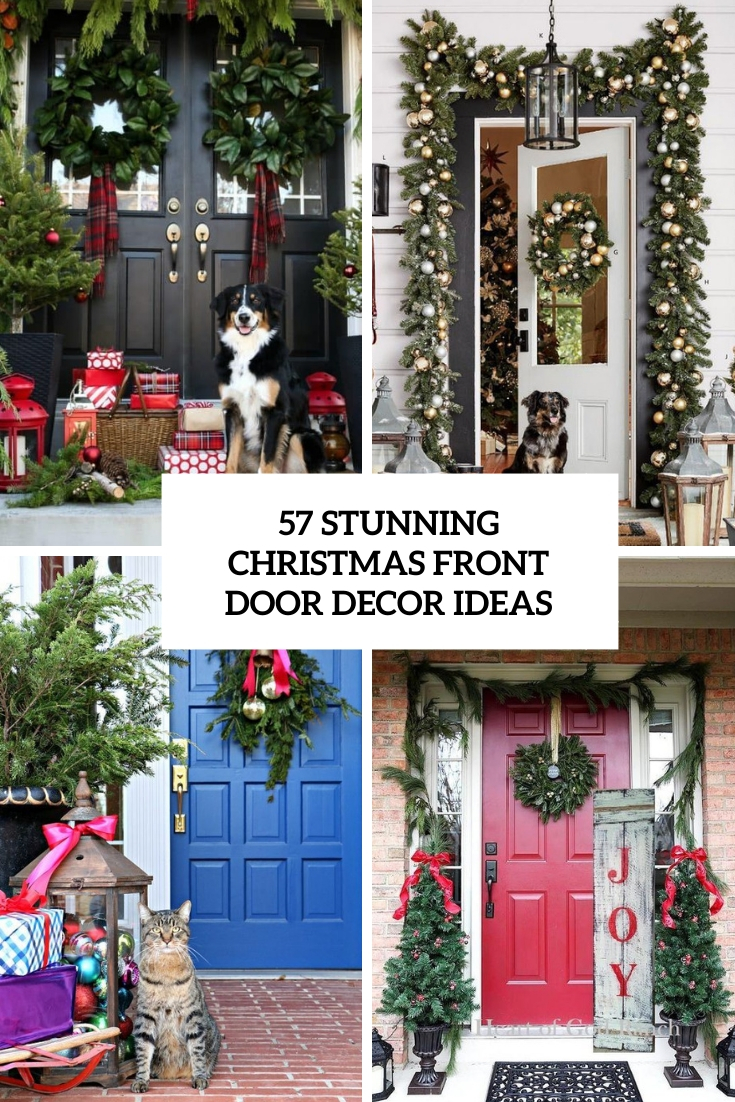 stunning christmas front door decor ideas